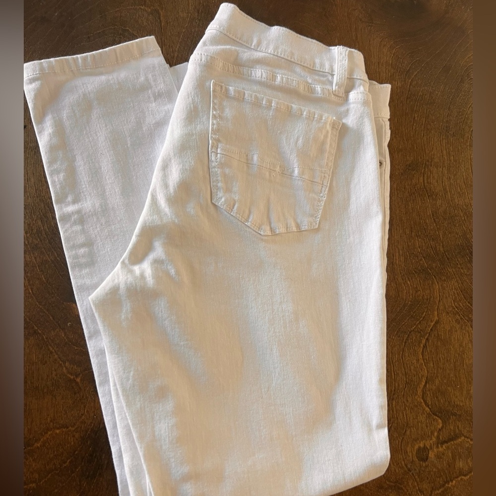 Soho Taper Ankle White Jeans Front And Back Pockets High Waisted Women's Size 12